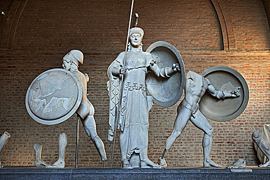 战争,女神,雅典娜,古代雕塑展览馆,慕尼黑,巴伐利亚,德国,欧洲