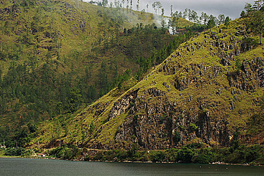 风景,湖,中心,印度尼西亚,八月,2007年