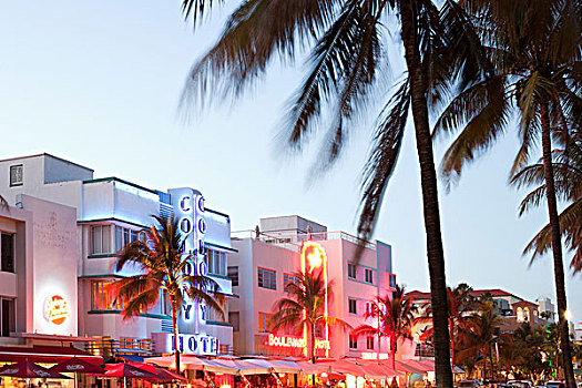 餐馆,海滨大道,南海滩,迈阿密海滩,佛罗里达,美国