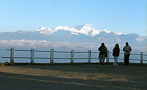 山脉,安静,喜玛拉雅,乡村,大吉岭,西孟加拉,印度,十一月,2004年