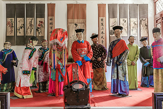 洛阳民俗博物馆古代结婚场景