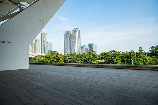 广场,空,汽车背景图