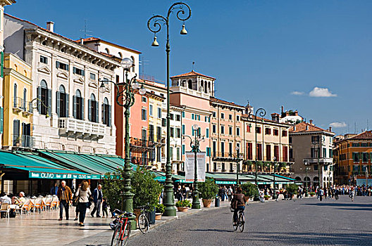 广场,胸罩,餐馆,维罗纳,威尼托,意大利,欧洲