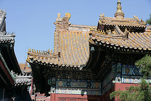 北京雍和宫建筑局部