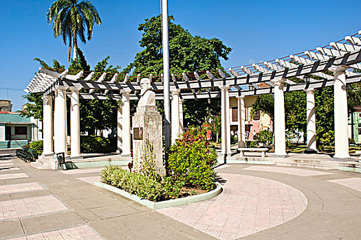 广场,雕塑,西恩富戈斯,古巴圣地亚哥,古巴
