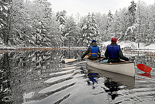 独木舟,河,安大略省,加拿大