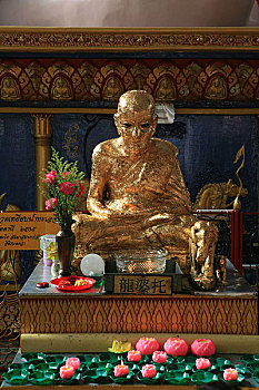 马来西亚,槟城,一座泰国寺院内的佛像