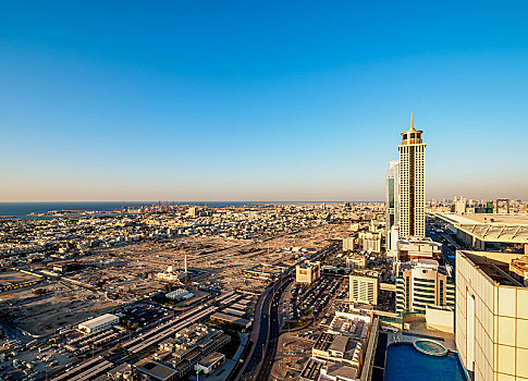城市风光,俯视图,迪拜,阿联酋,亚洲