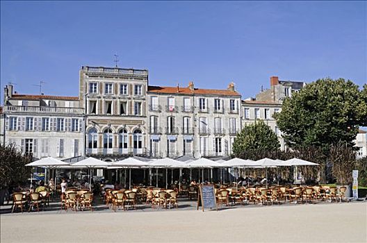 街头咖啡馆,市政厅,古建筑,法国,欧洲