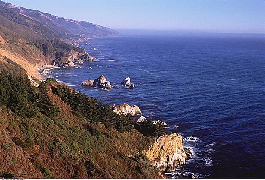 大,海岸线,北加州,美国
