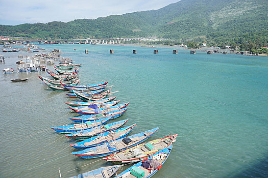越南,岘港,渔舟