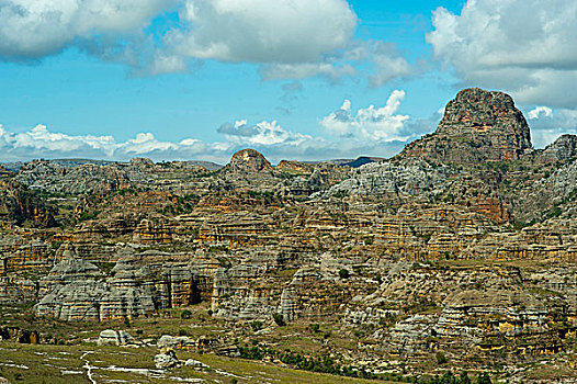 马达加斯加,国家公园,岩石构造,砂岩,山丘