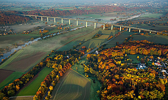桥,高速公路,山谷,鲁尔区,北莱茵威斯特伐利亚,德国
