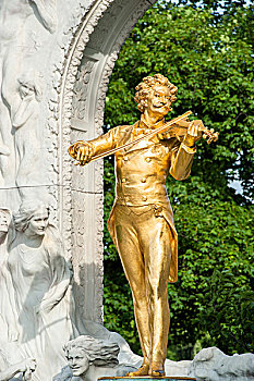 欧洲,奥地利,维也纳,约翰施特劳斯纪念碑