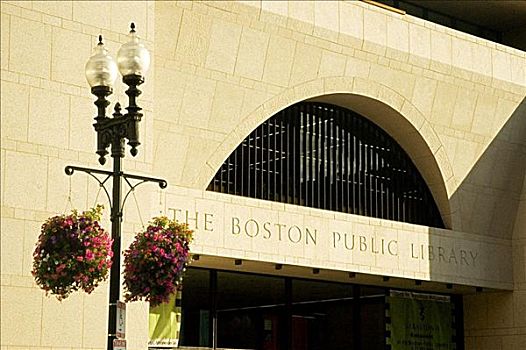 建筑,波士顿,公共图书馆,马萨诸塞,美国