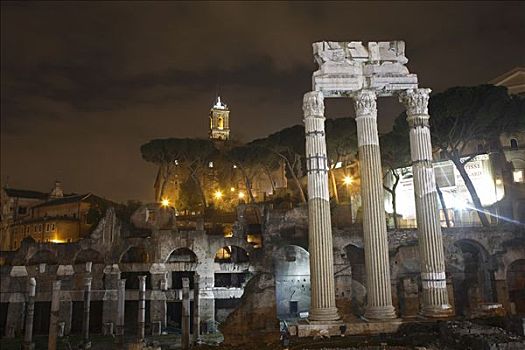 柱子,遗址,老,罗马,背景,国会,意大利