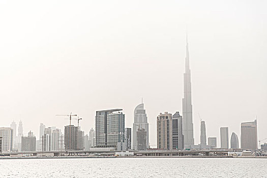 迪拜,天际线,哈利法,阿联酋