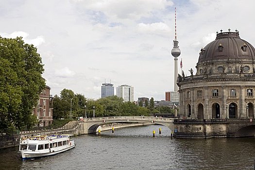 游船,柏林,运河,德国