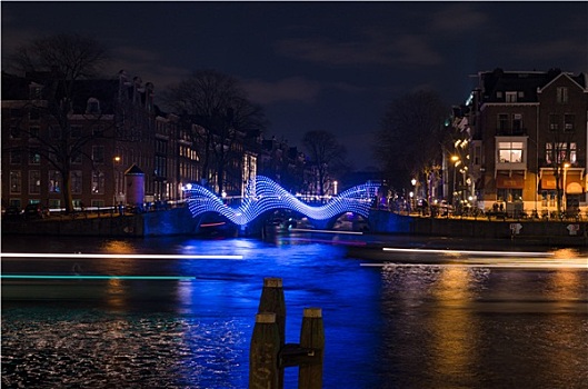 灯,节日,阿姆斯特丹