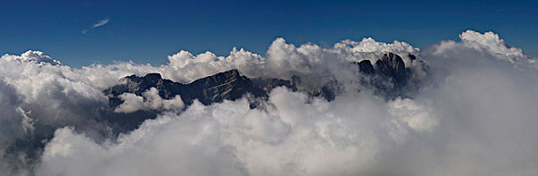雾,白云岩,南蒂罗尔,意大利