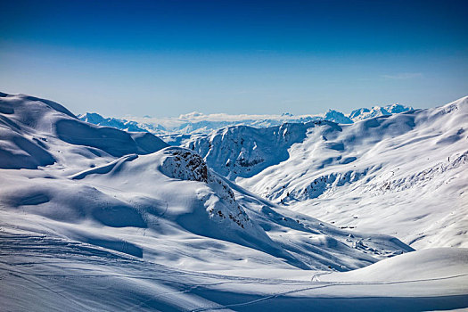 积雪,阿尔卑斯山,达沃斯,瑞士