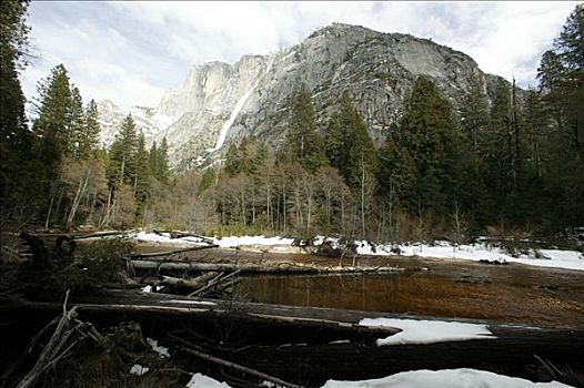 雪崩,优胜美地国家公园,加利福尼亚,美国,北美