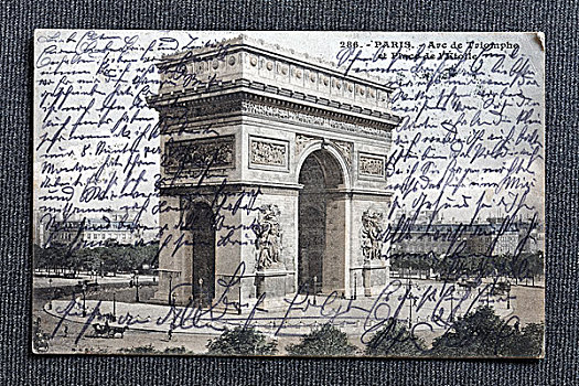 巴黎,法国,历史,明信片,文字