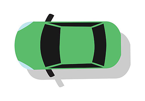 绿色,汽车,俯视,设计,矢量,插画,运输,概念,象征,递送,隔绝,白色背景,背景