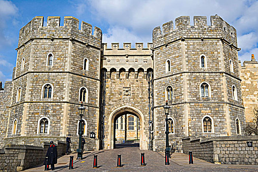 入口,温莎城堡,温莎公爵,伯克郡,英格兰,英国,欧洲