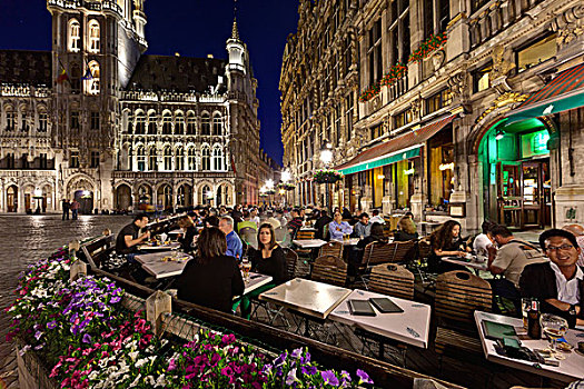 餐馆,大广场,布鲁塞尔,比利时,比荷卢三国,欧洲