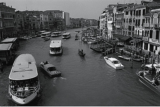 俯视,大运河,威尼斯,意大利