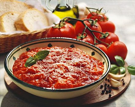 西红柿,面包汤,托斯卡纳,意大利