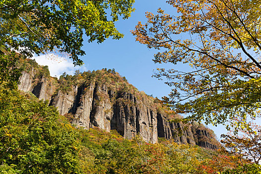 火山,悬崖,日本