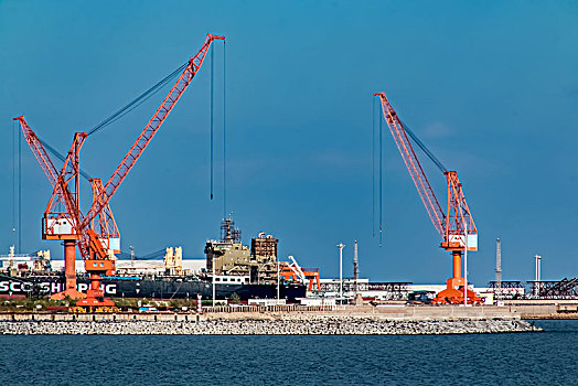 河北省秦皇岛市山海关工业码头建筑景观