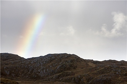 苏格兰,风景,彩虹,云