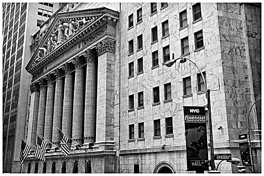 华尔街,证券交易所,金融区,纽约