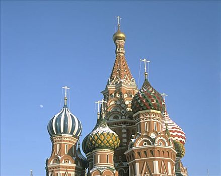 仰视,大教堂,红场,莫斯科,俄罗斯