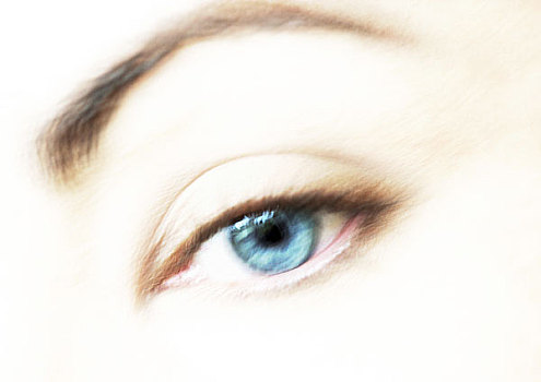 女人,蓝眼睛,特写