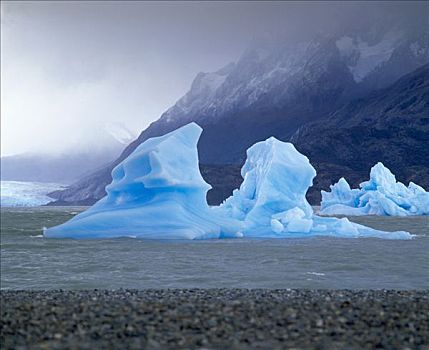 冰山,托雷德裴恩国家公园,巴塔哥尼亚,智利