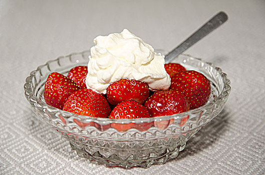 新鲜,草莓,甜点