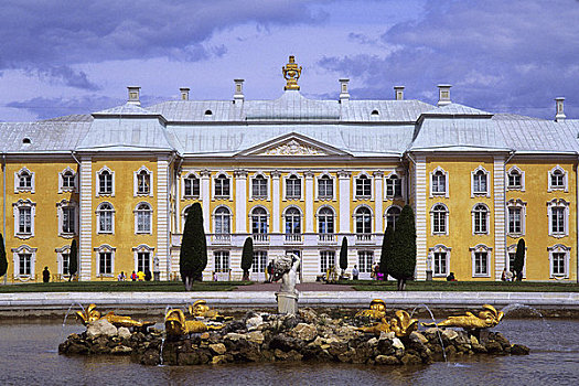 俄罗斯,彼得斯堡,彼得宫,彼得夏宫,公园,大皇宫