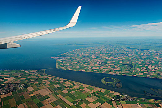 河,风景,飞机,阿姆斯特丹,环境,荷兰