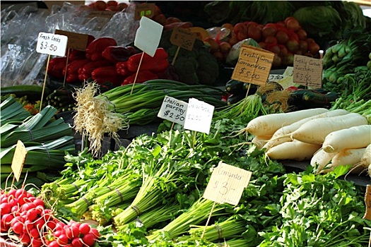新鲜,蔬菜,萨拉曼卡,市场,塔斯马尼亚,澳大利亚