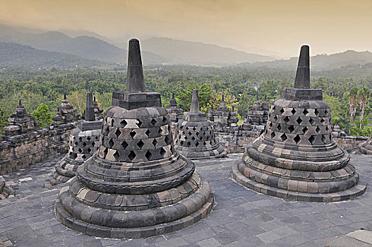 佛塔,婆罗浮屠,印度尼西亚