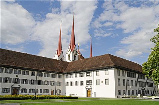 本笃会修道院,寺院,教堂,阿尔皋,瑞士,欧洲
