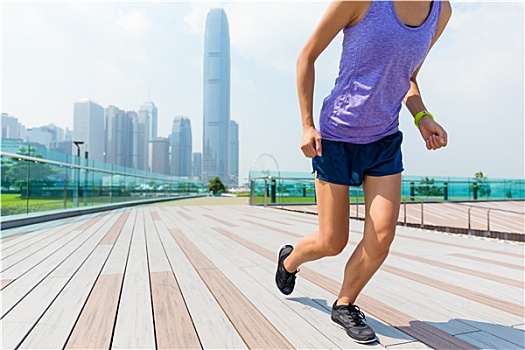 身体部位,运动,女人,跑,香港,城市