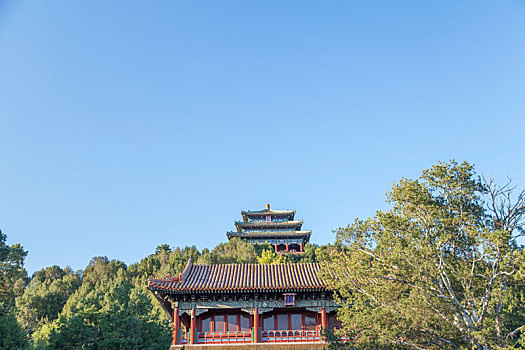 景山公园,亭台,古建筑