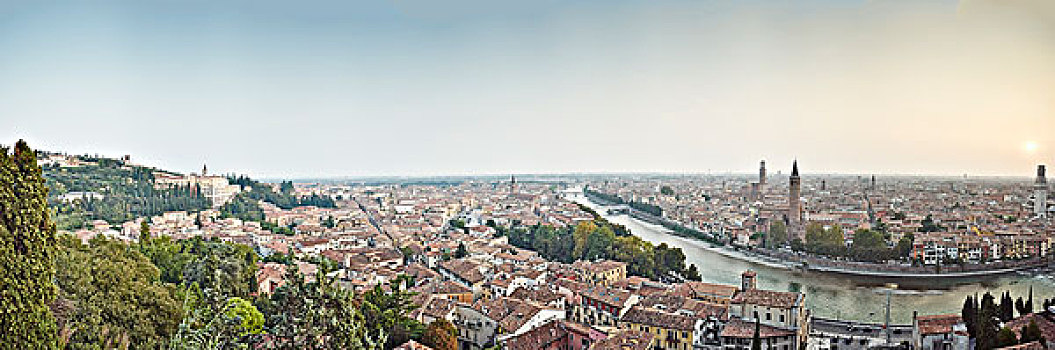 俯视图,维罗纳,意大利