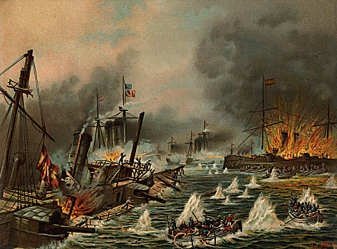 海战,马尼拉,1898年,海军,西班牙,美国