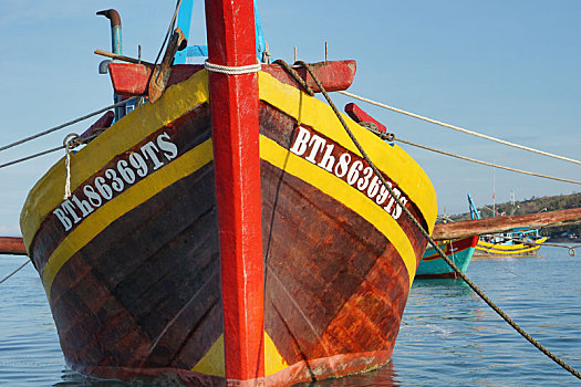 越南,海湾,船只,市场,鱼人,渔夫